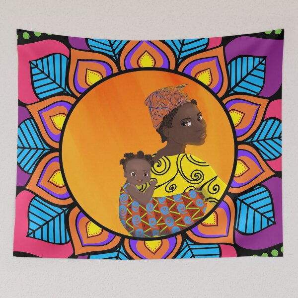 Item preview, African Mother Mandala designed and sold by Brushes with Nature.