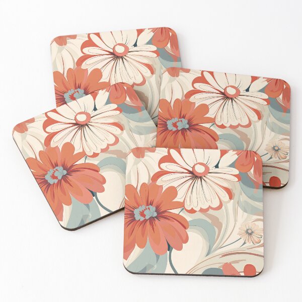 Item preview, Colorful design with flowers, in the style of terracotta. designed and sold by Kiyomi  Mizushima.