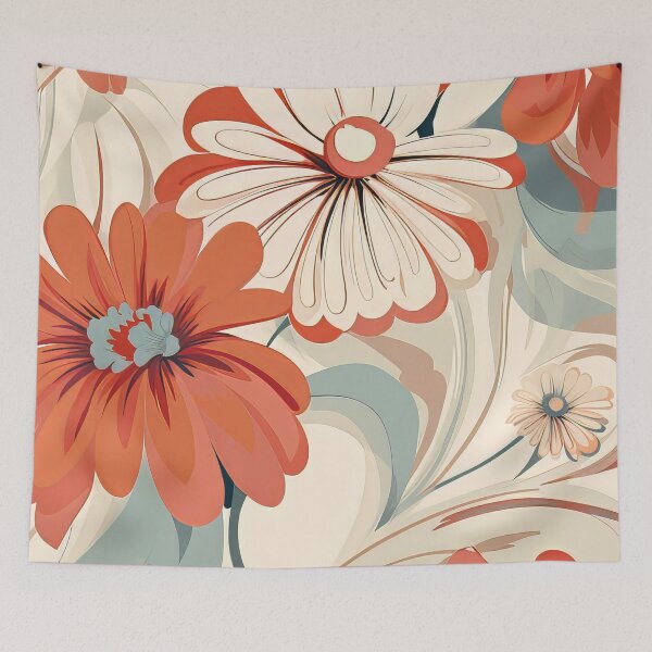 Item preview, Colorful design with flowers, in the style of terracotta. designed and sold by Kiyomi  Mizushima.