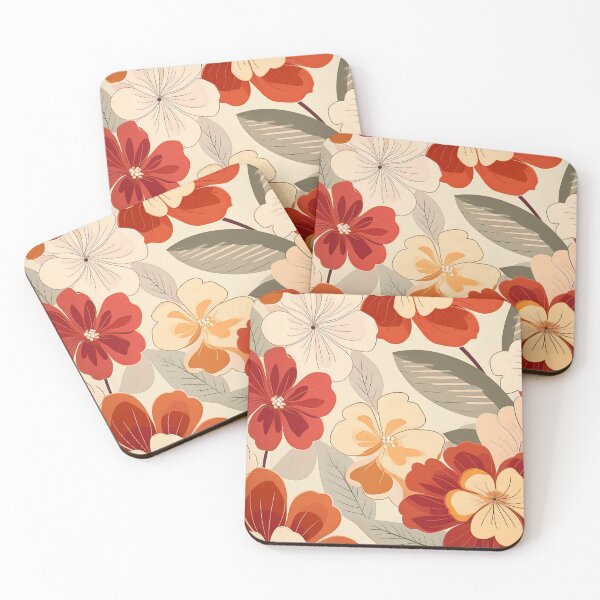 Item preview, Colorful design with flowers, in the style of terracotta. designed and sold by Kiyomi  Mizushima.