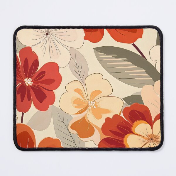 Item preview, Colorful design with flowers, in the style of terracotta. designed and sold by Kiyomi Mizushima.