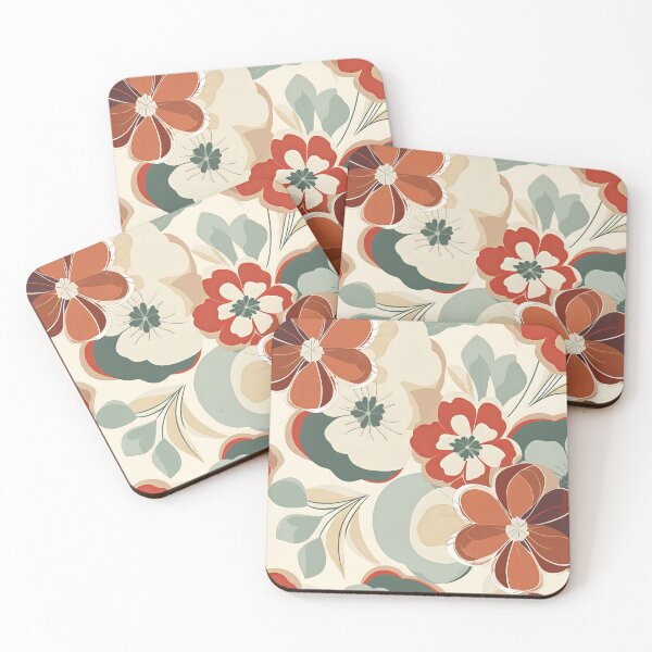 Item preview, Colorful design with flowers, in the style of terracotta. designed and sold by Kiyomi  Mizushima.