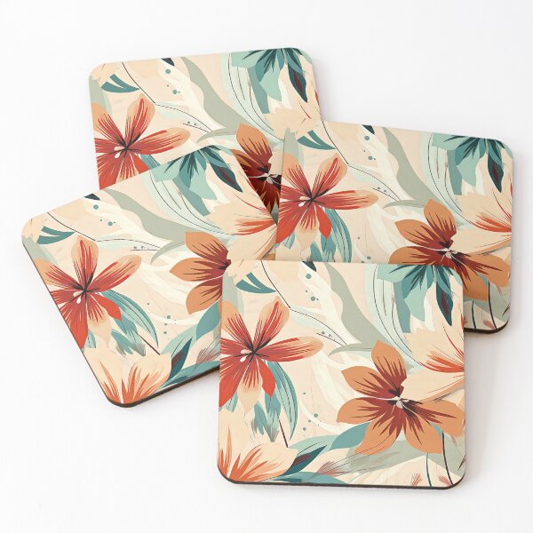 Item preview, Colorful design with flowers, in the style of terracotta. designed and sold by Kiyomi  Mizushima.