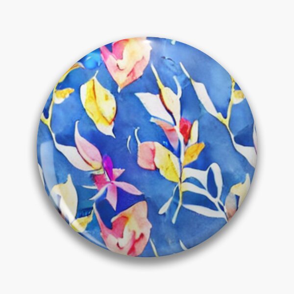 Artikelvorschau, Abstraktes Blumenmuster auf Blau entworfen und verkauft von calibrit.