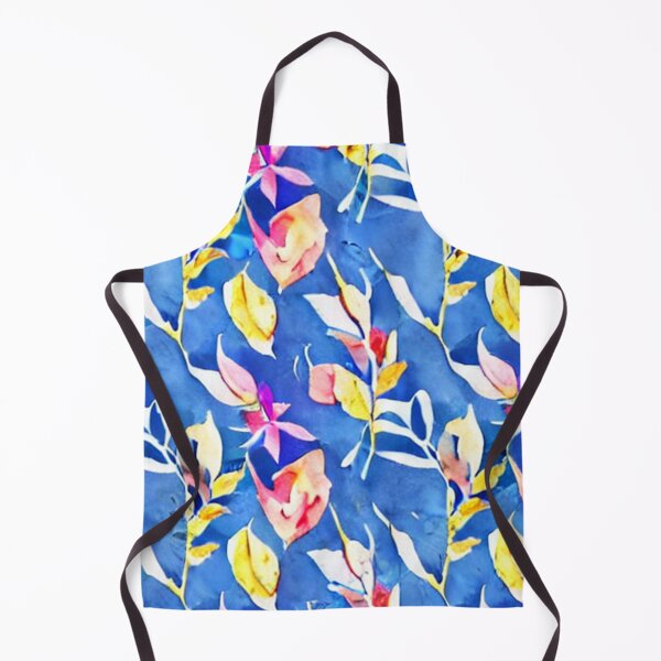 Aperçu de l'œuvre Floral abstrait sur bleu créée et vendue par calibrit.