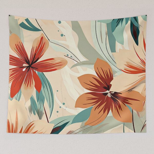Item preview, Colorful design with flowers, in the style of terracotta. designed and sold by Kiyomi  Mizushima.