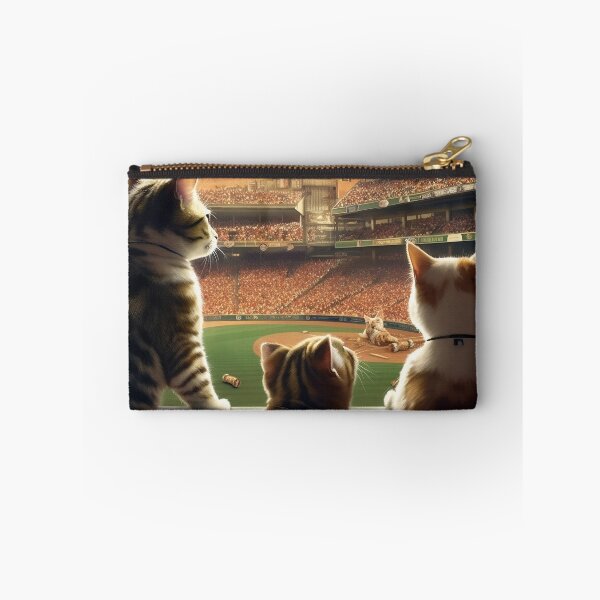 Item preview, Three Brother Cats Are Watching Baseball Game designed and sold by BDMeow.