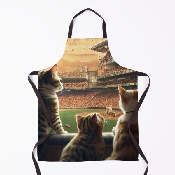 Item preview, Three Brother Cats Are Watching Baseball Game designed and sold by BDMeow.