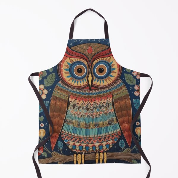 Item preview, cute owl, folk art style designed and sold by SBD-Shop.