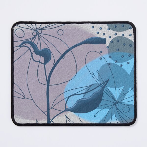 Item preview, Abstract Blue Boho plants designed and sold by Artistestella.