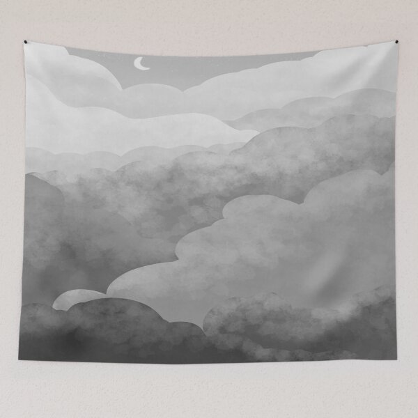 Item preview, Gray Scene of the Clouds designed and sold by HijabieUkhty.