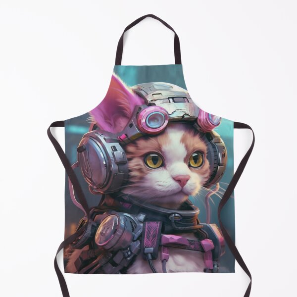 Item preview, cyberpunk dieselpunk cat designed and sold by nolutsch.