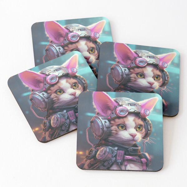 Item preview, cyberpunk dieselpunk cat designed and sold by nolutsch.
