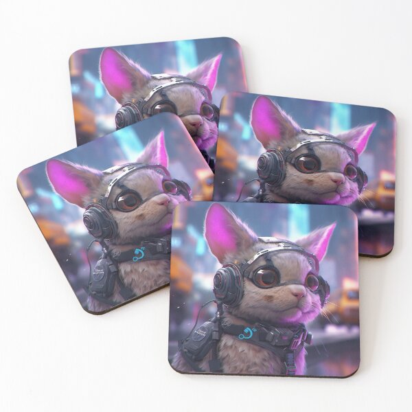Item preview, cyberpunk dieselpunk cat designed and sold by nolutsch.