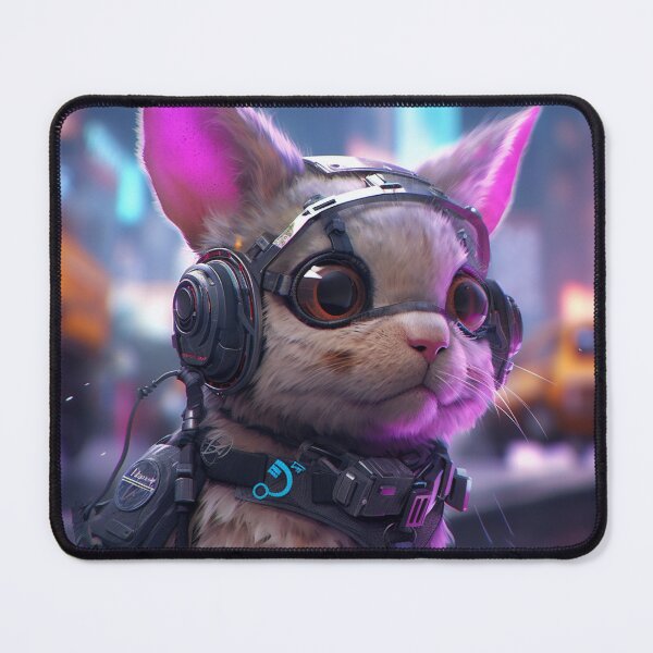 Item preview, cyberpunk dieselpunk cat designed and sold by nolutsch.