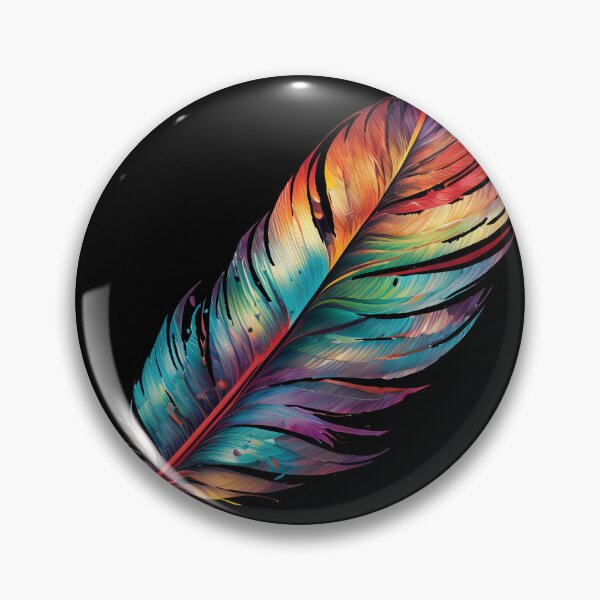 Item preview, Rainbow Painted Feather Leaf - Pride Month LGBTQ Support Ally - Simple Minimalist Original Artwork designed and sold by VenusInShade.