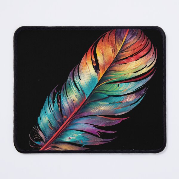 Item preview, Rainbow Painted Feather Leaf - Pride Month LGBTQ Support Ally - Simple Minimalist Original Artwork designed and sold by VenusInShade.