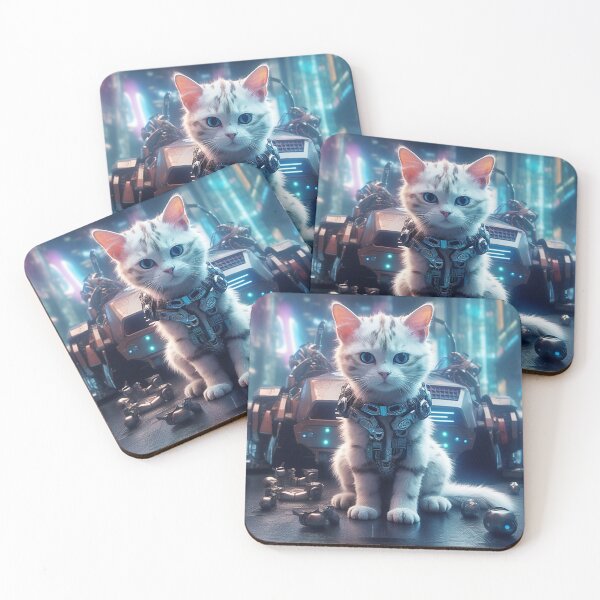 Item preview, cyberpunk dieselpunk cat designed and sold by nolutsch.