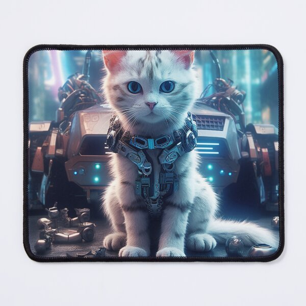 Item preview, cyberpunk dieselpunk cat designed and sold by nolutsch.