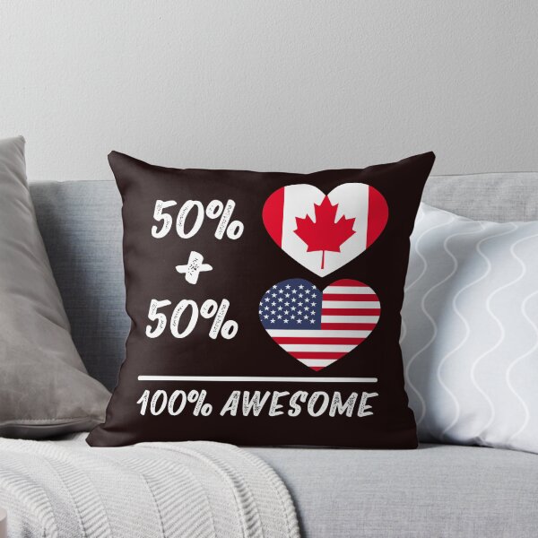 Aperçu de l'œuvre 50 pour cent du Canada 50 pour cent américain 100% impressionnant T-shirt de drapeau drôle de sports d'hiver créée et vendue par larspat.