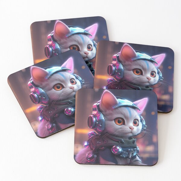 Item preview, cyberpunk dieselpunk cat designed and sold by nolutsch.