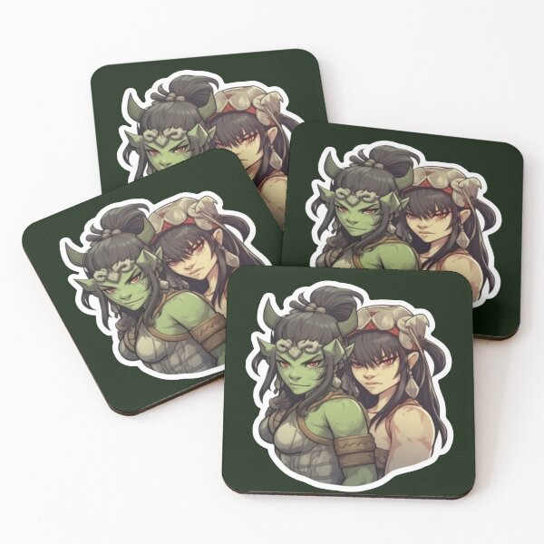 Item preview, D&D Orc Barbarian Sisters designed and sold by TellezStickers.