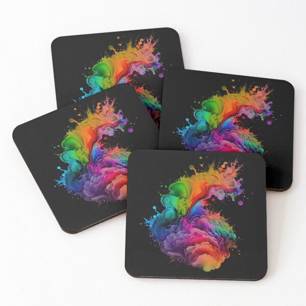 Item preview, Rainbow Paint Splash - Pride Month LGBTQ Support Ally - Simple Minimalist Original Artwork designed and sold by VenusInShade.