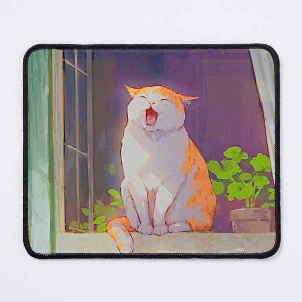 Item preview, Yawning ginger cat designed and sold by Hot-Anime-.