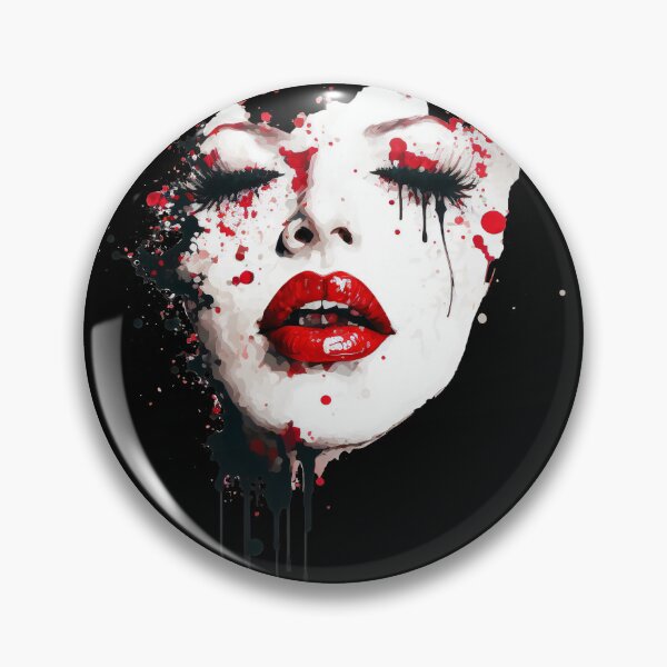 Item preview, Red and Black Face of Pride - Pride Month LGBTQ Feminism Trans Drag Support Ally - Simple Minimalist Original Artwork designed and sold by VenusInShade.
