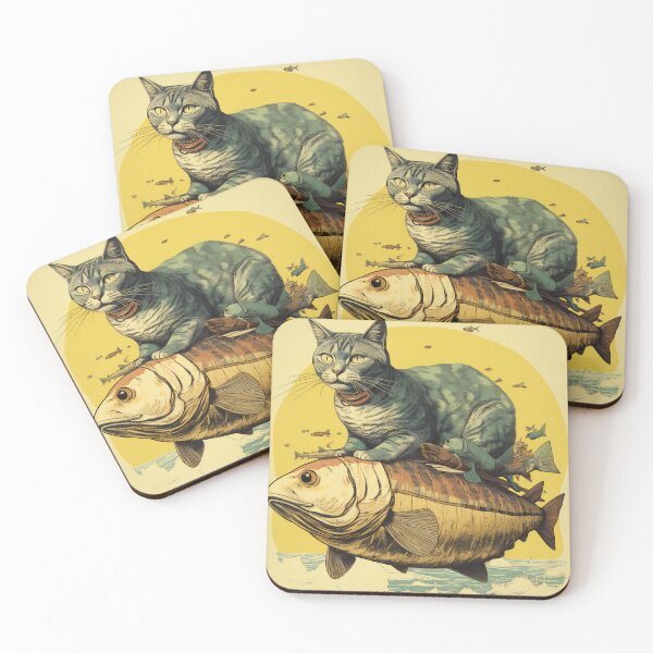 Item preview, cat fishing ride designed and sold by miraclemeows.