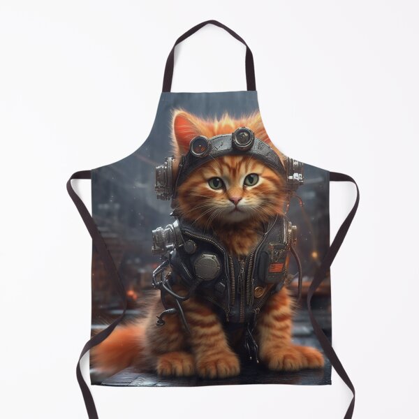 Item preview, cyberpunk dieselpunk cat designed and sold by nolutsch.
