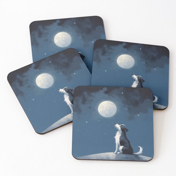 Item preview, Dog Love The Moon Print designed and sold by harperrjohn.