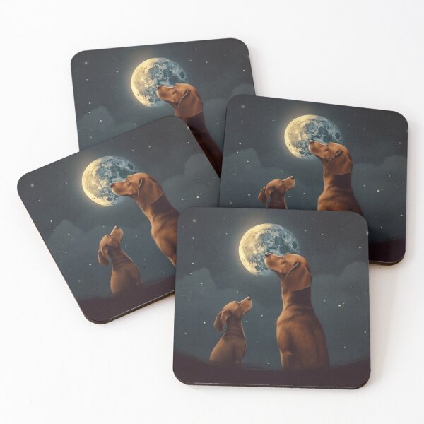 Item preview, Dog Love The Moon Print designed and sold by harperrjohn.