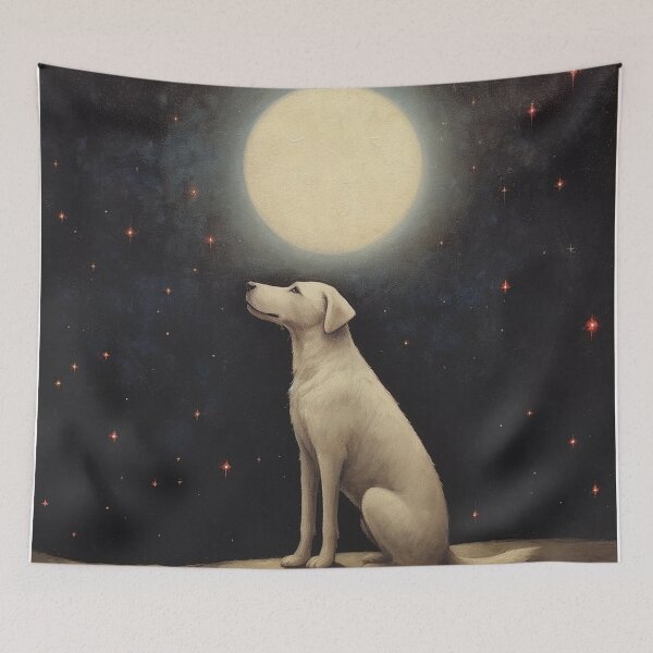 Item preview, Dog Love The Moon Print designed and sold by harperrjohn.