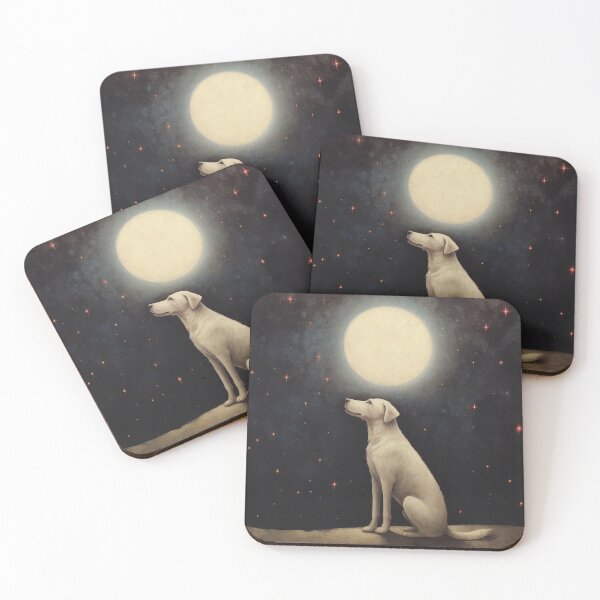 Item preview, Dog Love The Moon Print designed and sold by harperrjohn.