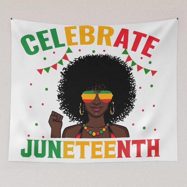 Item preview, JUNETEENTH STICKER & TSHIRT designed and sold by Pixiam-Design.