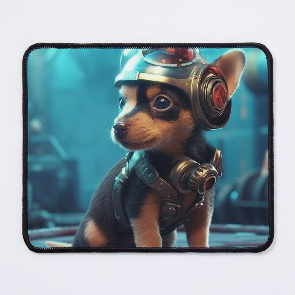 Item preview, cyberpunk dieselpunk dog designed and sold by nolutsch.