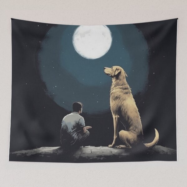 Item preview, Dog The Moon Print designed and sold by harperrjohn.