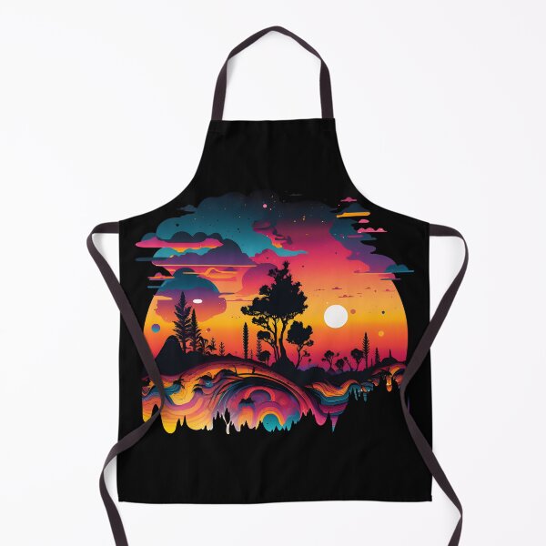 Item preview, 90s Sunset - Vintage Style Rainbow Sky - Outdoor Camping Desert Sun - Simple Minimalist Original Artwork designed and sold by VenusInShade.