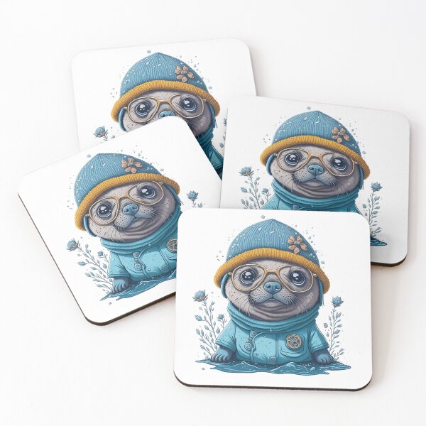 Item preview, Cute seal in winter clothes designed and sold by BaliamShop.