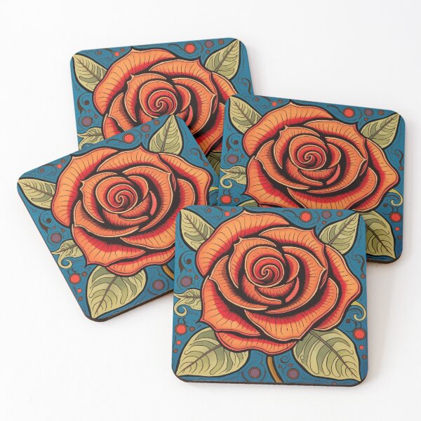 Item preview, the beautiful rose, folk art style designed and sold by SBD-Shop.