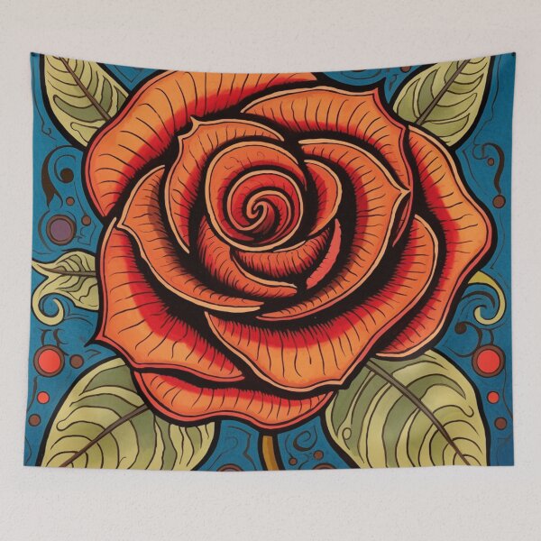 Item preview, the beautiful rose, folk art style designed and sold by SBD-Shop.
