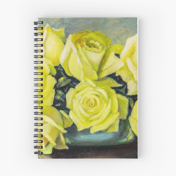 Item preview, Green vase with yellow roses painting designed and sold by ArtyBuys.