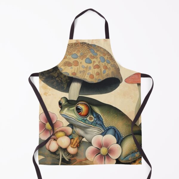 Item preview, Japanese Style Aesthetic Frog Lovers Mushrooms Floral Vintage Frog designed and sold by SunfullyYours.