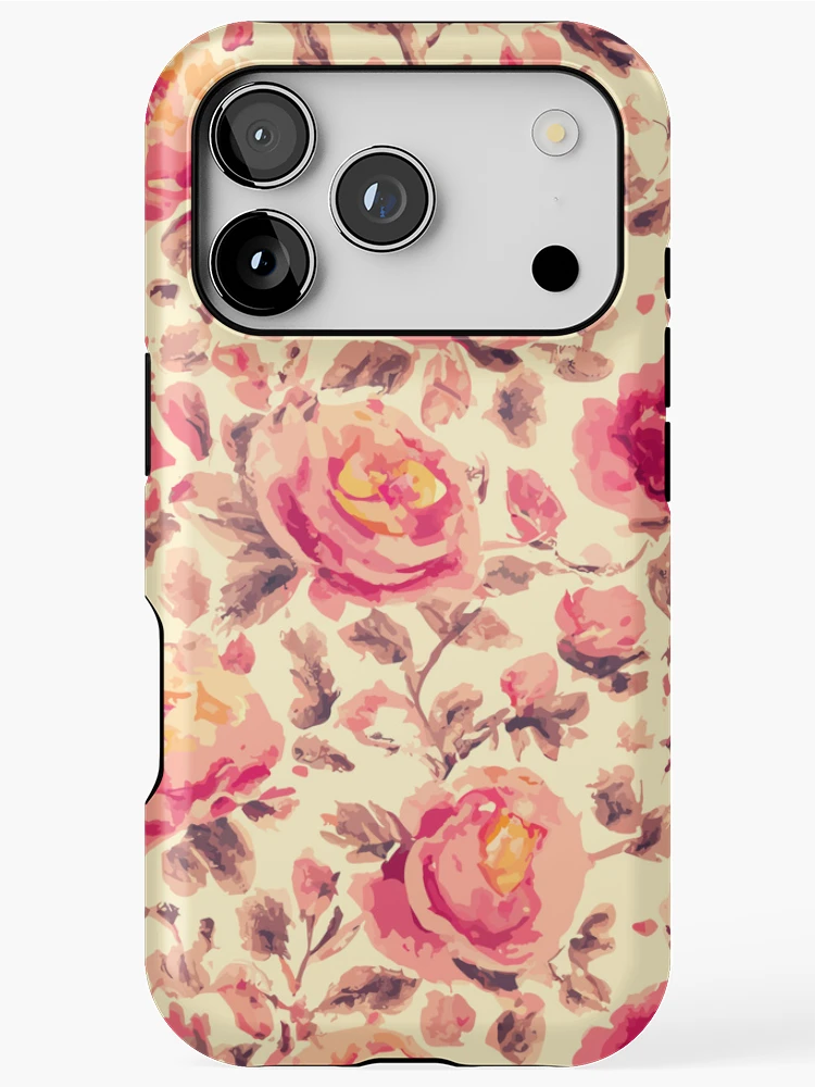 Thumbnail 1 of 4, iPhone Case, Retro Roses designed and sold by SamJanner.