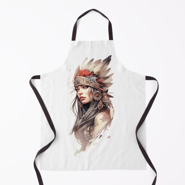 Item preview, Beautiful woman with feather headdress designed and sold by StudioMarc.