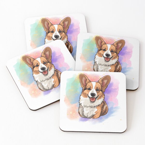 Item preview, Watercolor Funny Dog Corgi designed and sold by ByAllyAlly.
