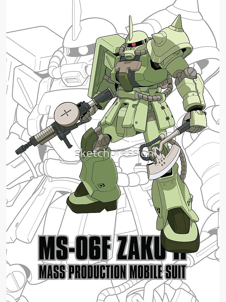 限定 MS-06S ZAKU II フレーム付きポスター Zaku-II