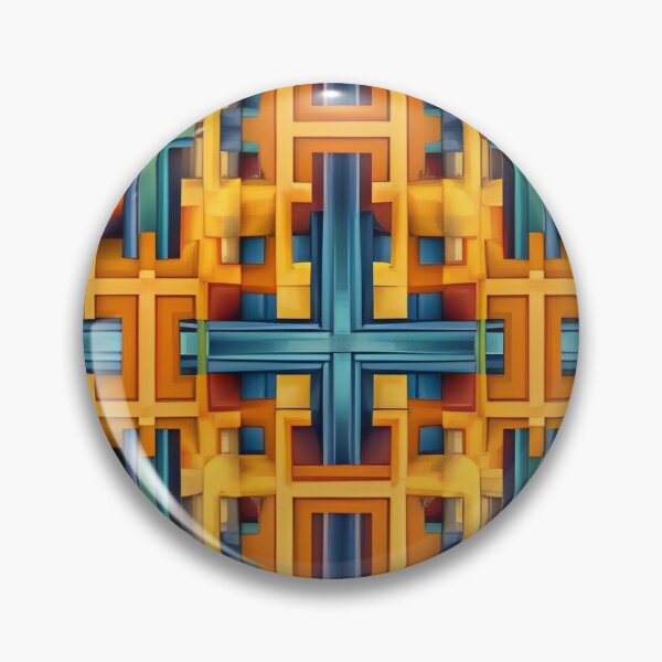 Artikelvorschau, Pixelated Cross Pattern Multicolor Orange and Blue entworfen und verkauft von MiracleROLArt.