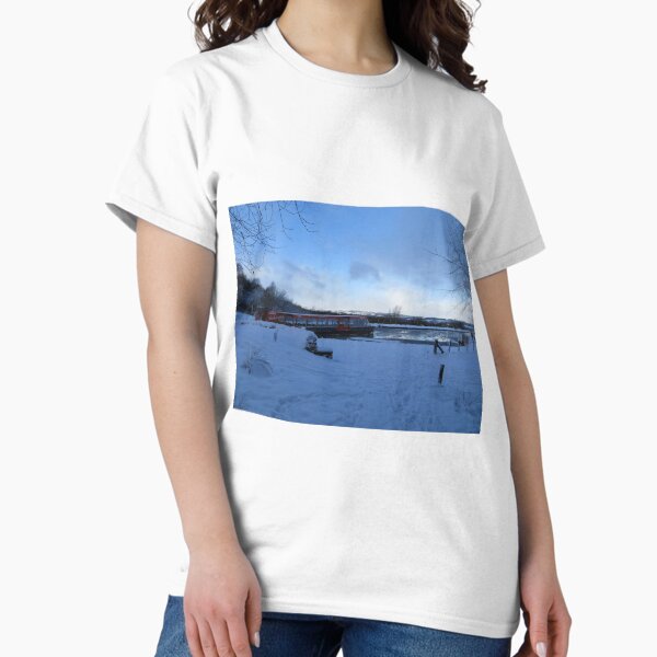 Item preview, Falkirk Wheel on a Snowy Winter Day designed and sold by LynneBlair.